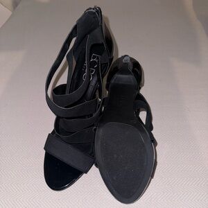 BCBG Black Womens Strappy Heels - Size 10